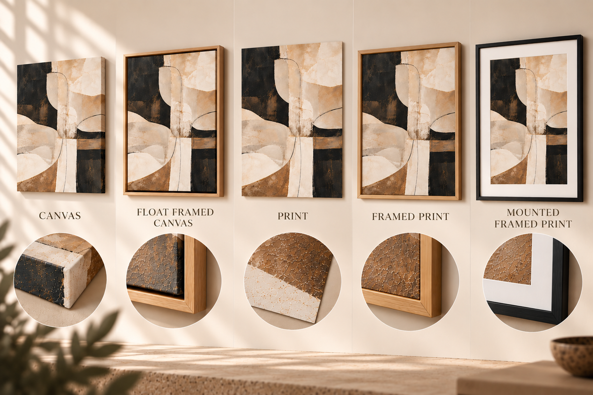 Quiet Balance Abstract Wall Art | Neutral Contemporary Canvas & Print