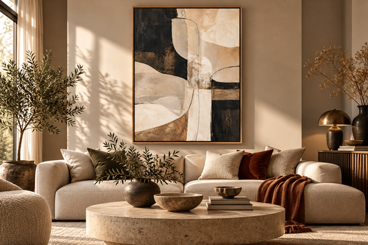 Quiet Balance Abstract Wall Art | Neutral Contemporary Canvas & Print