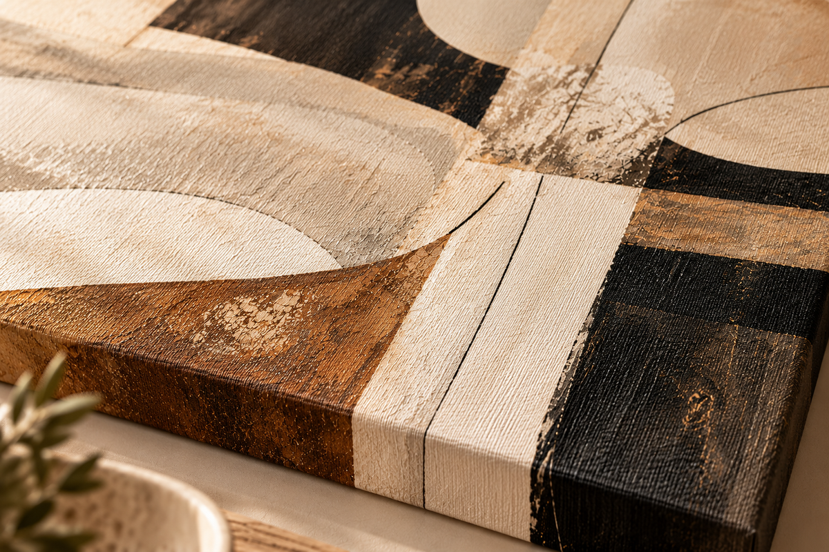 Quiet Balance Abstract Wall Art | Neutral Contemporary Canvas & Print