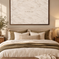 Landscape quote artwork in a neutral bedroom