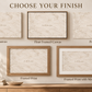 Choose your finish guide with canvas and framed print options