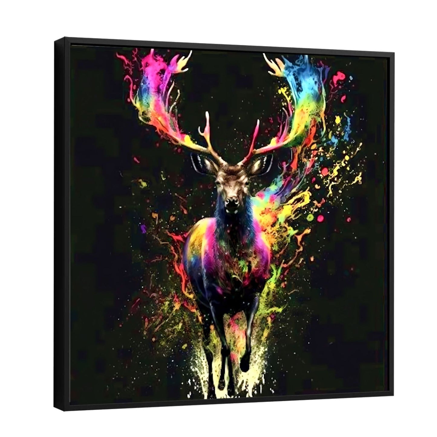 Stunning Stag Colourful Explosion Wall Art
