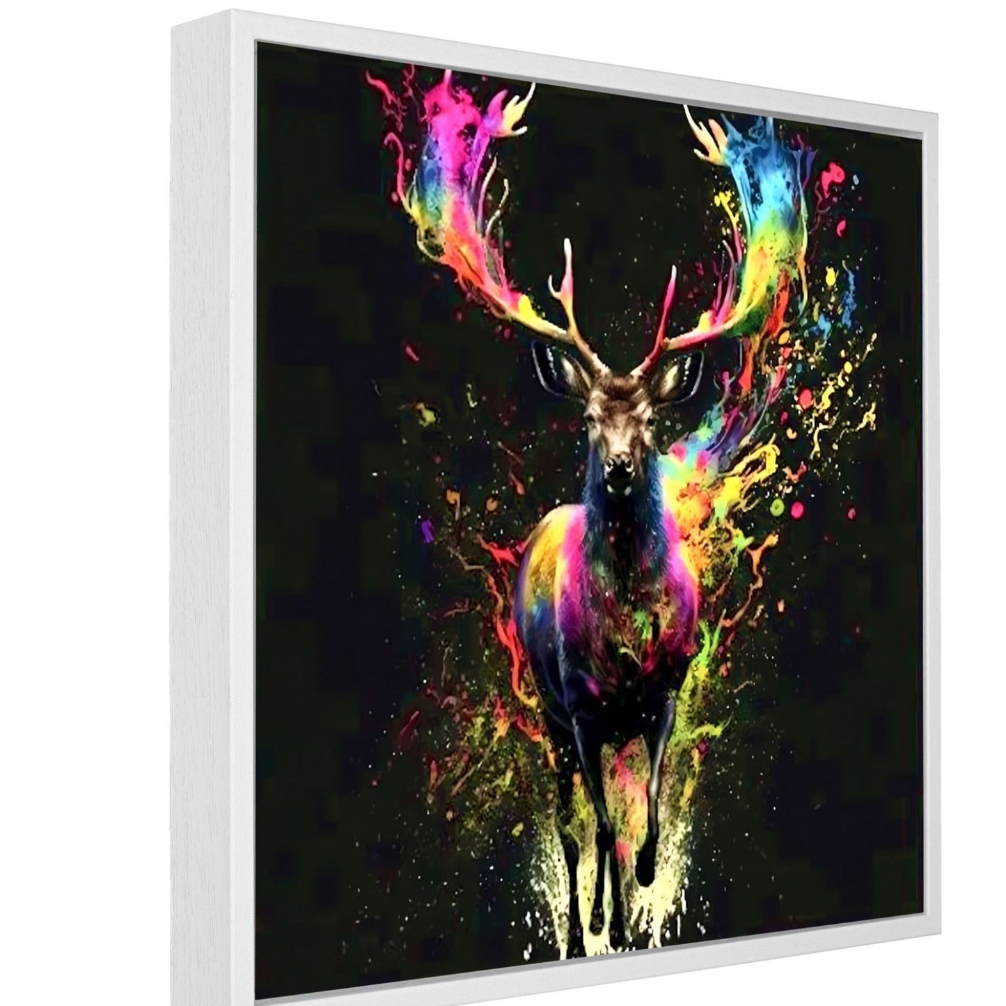 Stunning Stag Colourful Explosion Wall Art