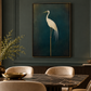 Crane wall art in a sophisticated dining room