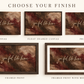 Choose your finish guide for canvas, framed canvas, print and framed prints