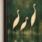 Close-up of Quiet Gathering in a dark float frame