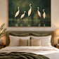 Quiet Gathering bird artwork in a neutral bedroom