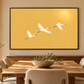 Golden Flight landscape wall art in a dining room