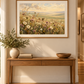 Meadow Reverie mounted framed print displayed in a hallway