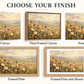 Choose your finish guide showing canvas, float frame, print and framed print options