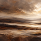 Close-up of brown landscape on stretched canvas
