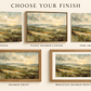 Choose your finish guide showing canvas and print options