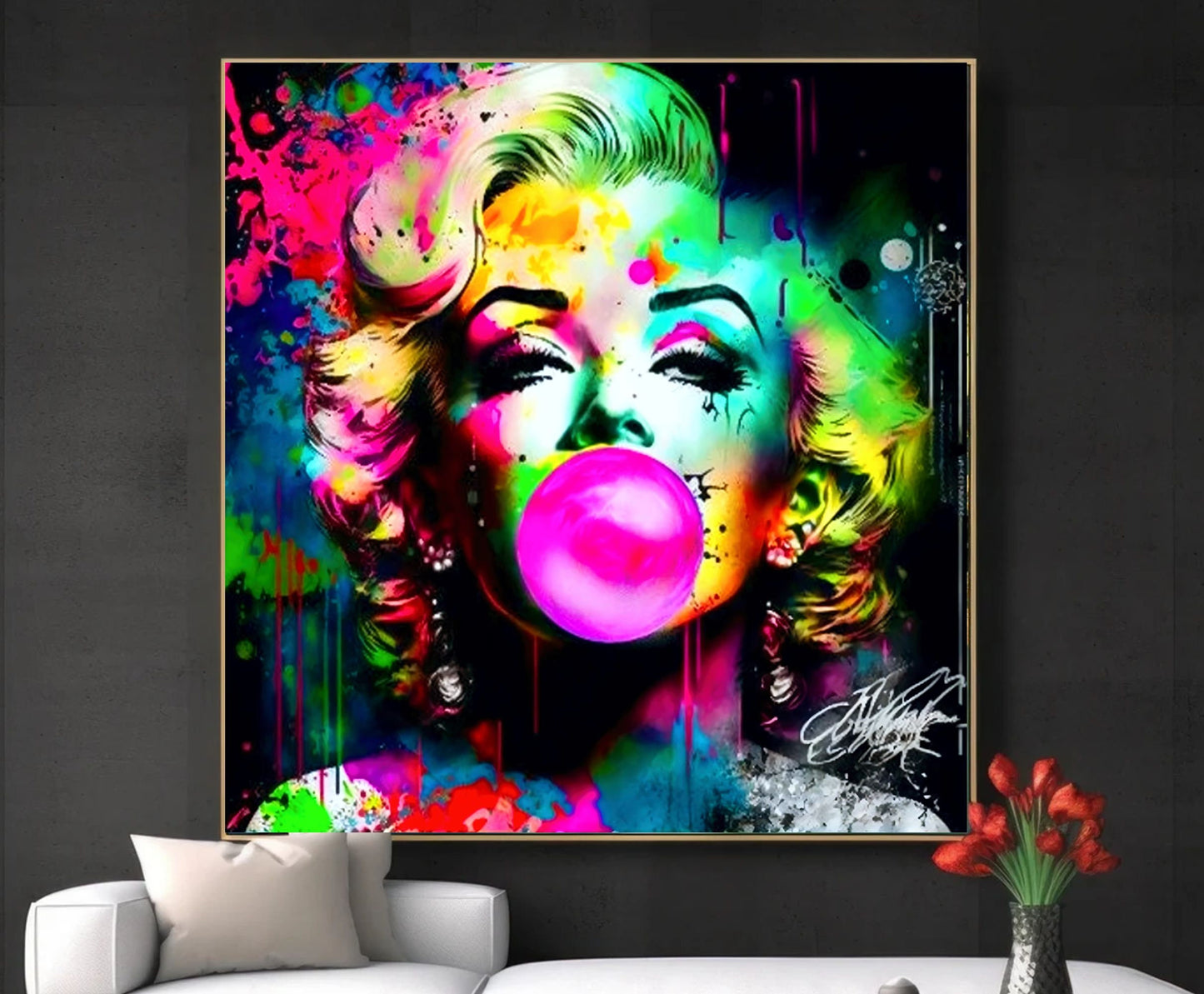 Marilyn Monroe Colourful Pink Bubble Gum