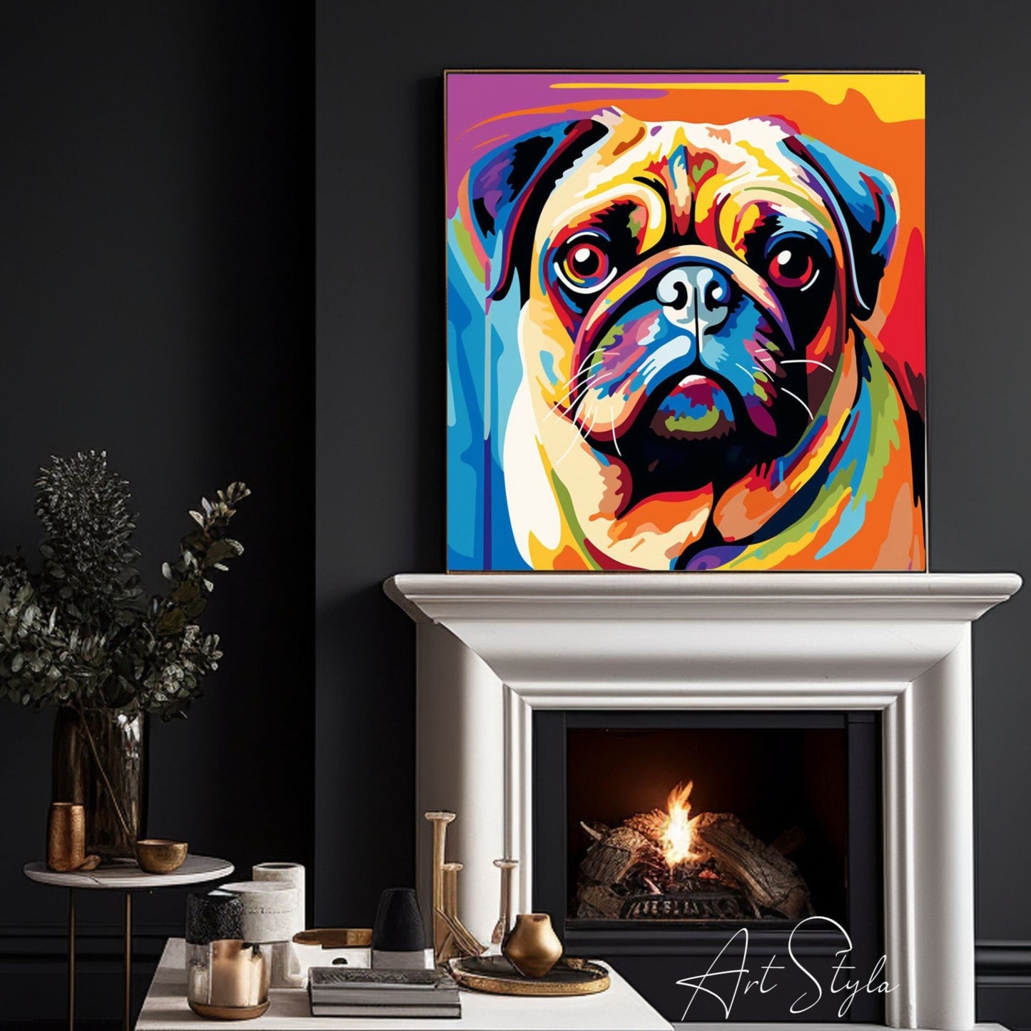 Colourful Pug